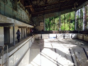 プリピャチの文化センター内のプール